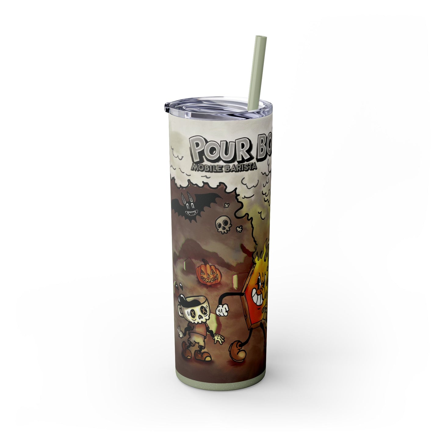 Hot Coffin (Legacy), Skinny Tumbler with Straw, 20oz