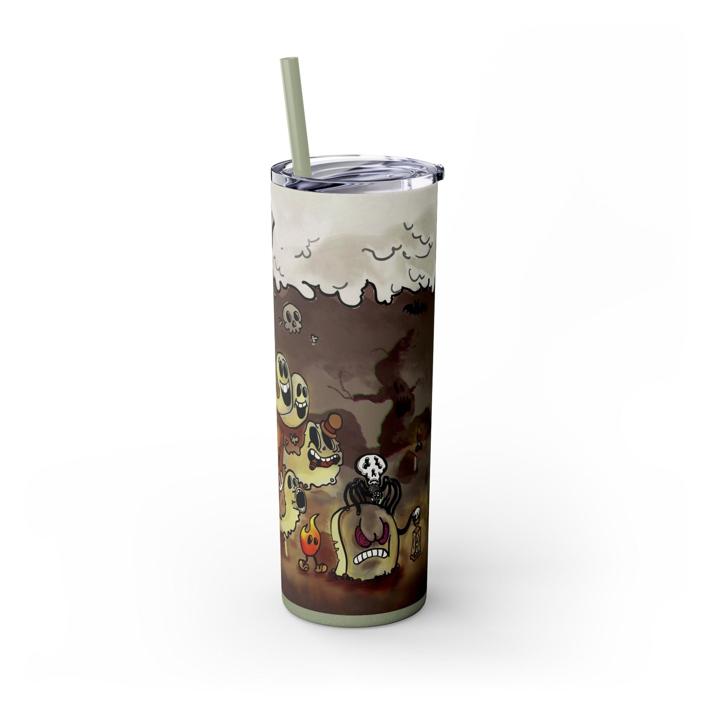 Hot Coffin (Legacy), Skinny Tumbler with Straw, 20oz