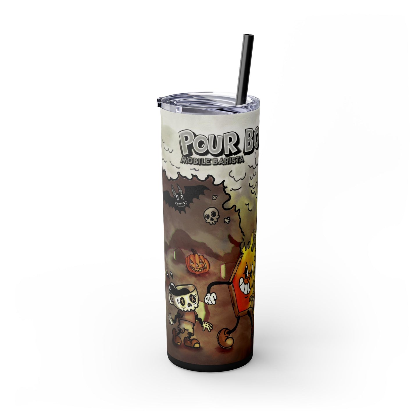 Hot Coffin (Legacy), Skinny Tumbler with Straw, 20oz