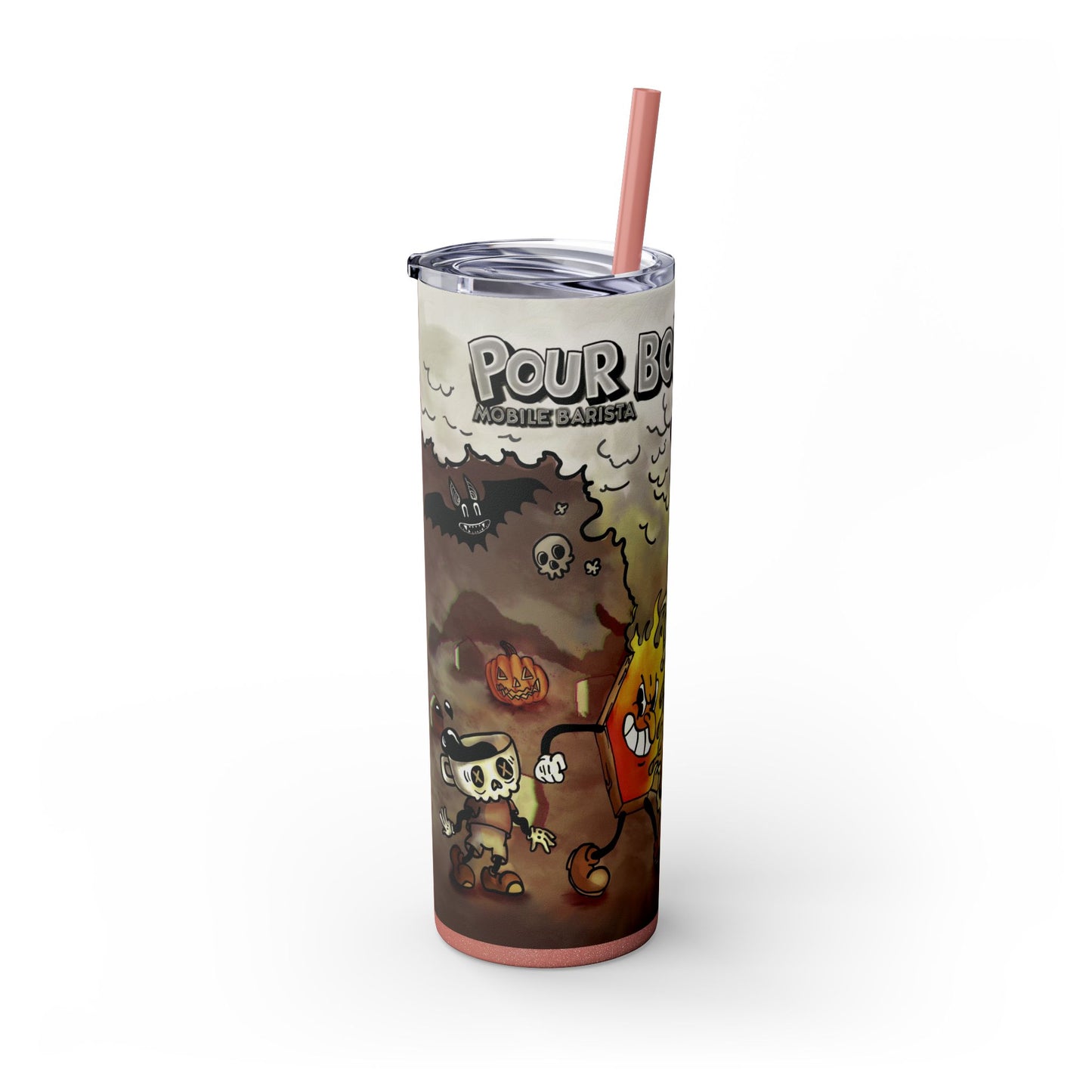 Hot Coffin (Legacy), Skinny Tumbler with Straw, 20oz