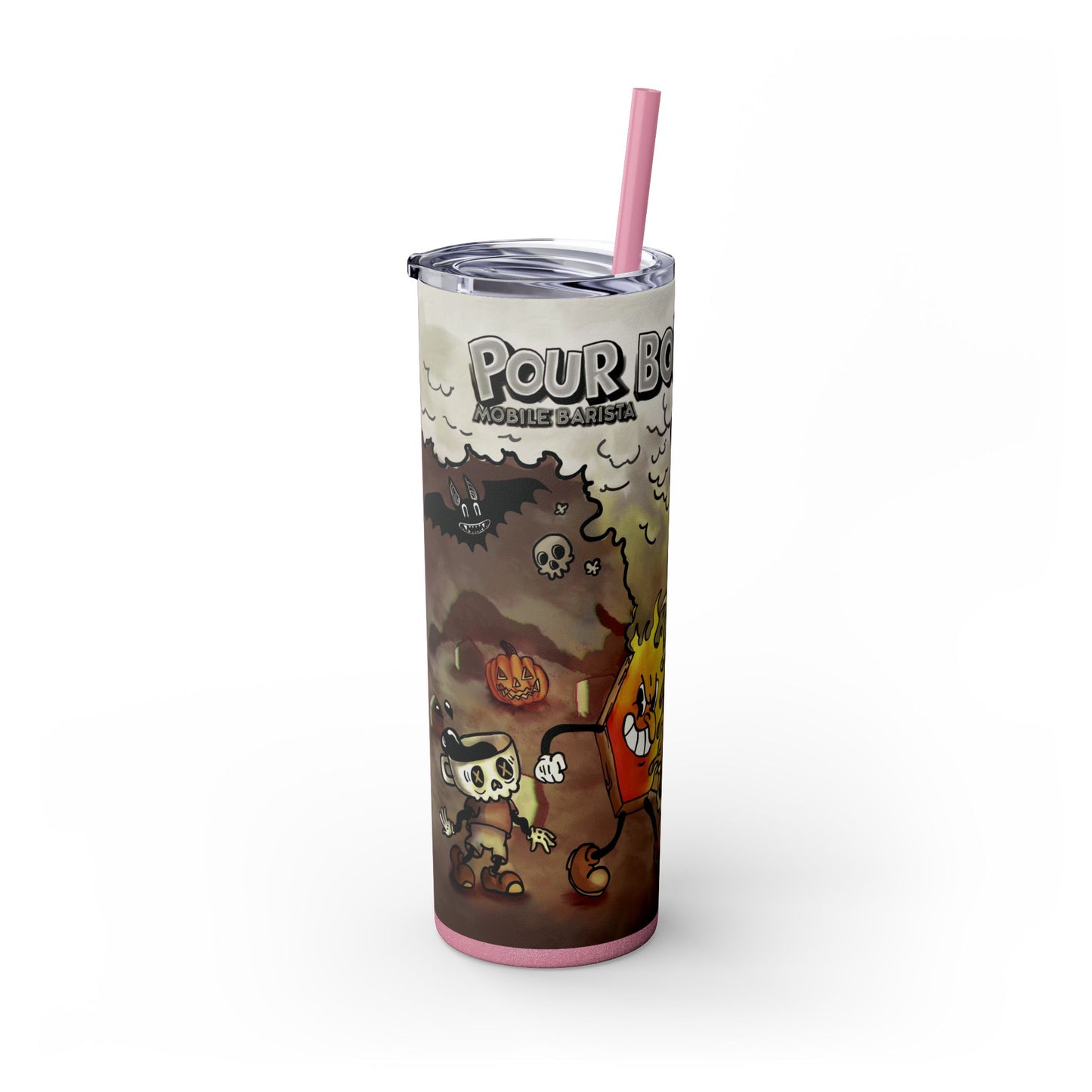 Hot Coffin (Legacy), Skinny Tumbler with Straw, 20oz