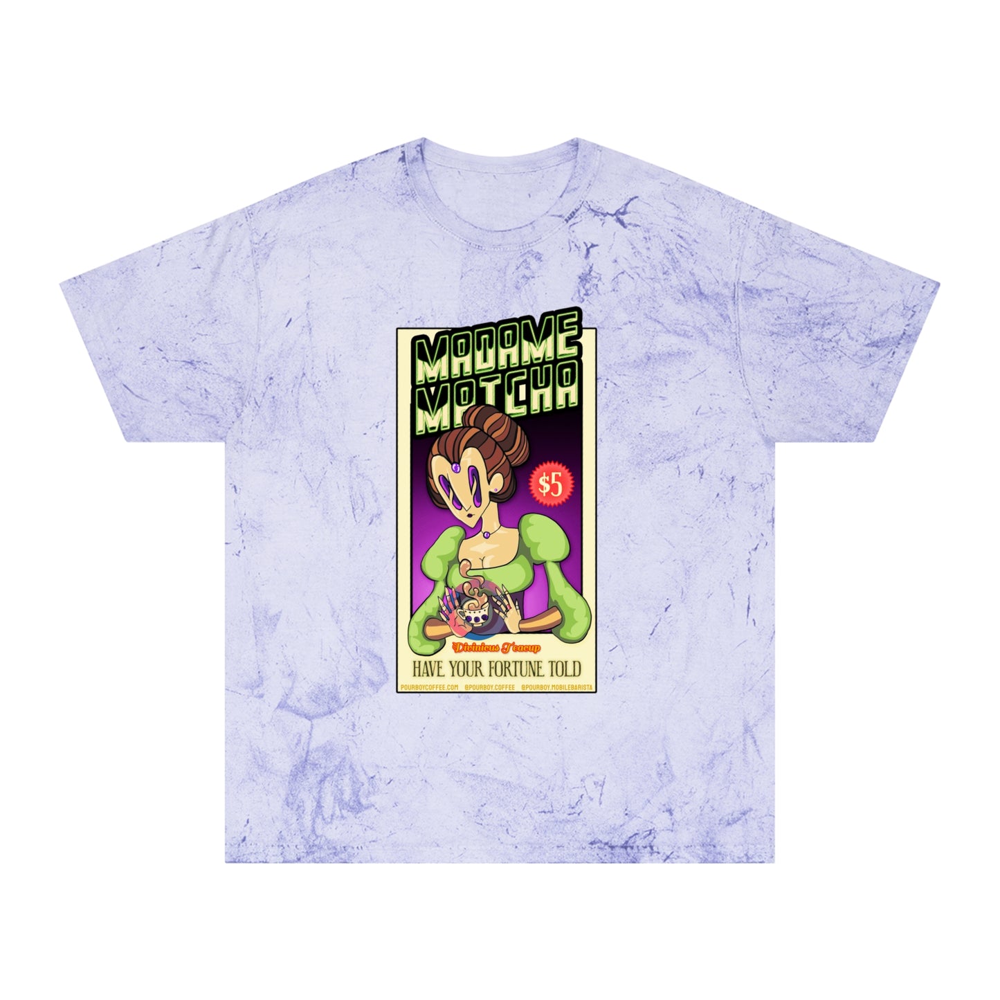 Madame Matcha (Legacy) – "Have Your Fortune Told" Amethyst Color Blast Tee