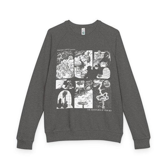 The Adventures Begin – Adventures of Pour Boy Comic, Long Sleeve Crew Neck